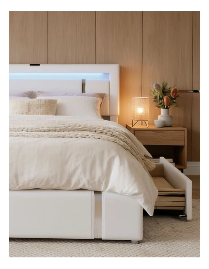 Queen Adjustable Bed Frame in White image 2
