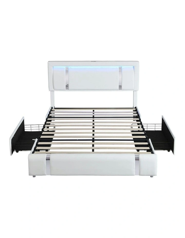 Queen Adjustable Bed Frame in White image 2