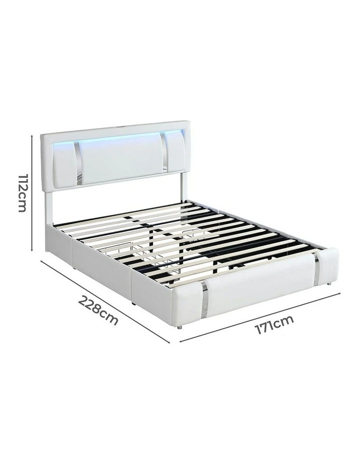 Queen Adjustable Bed Frame in White image 3