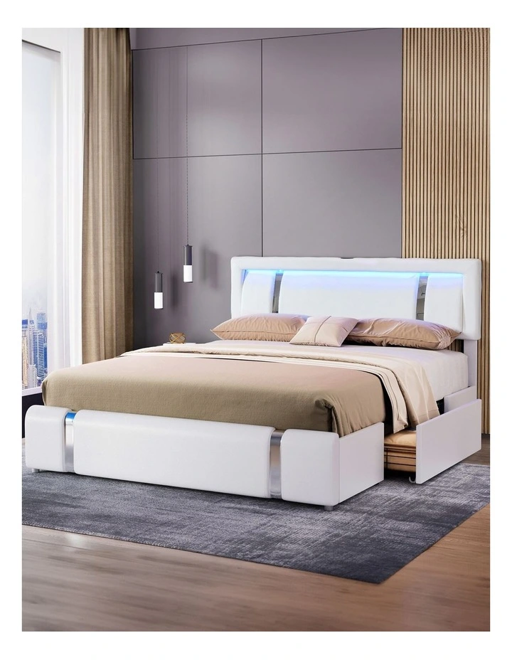 Queen Adjustable Bed Frame in White image 7