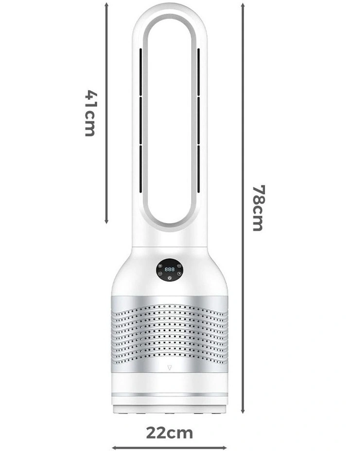 3 in 1 Bladeless Fan with Cooling Heating and Air Purification in White image 5