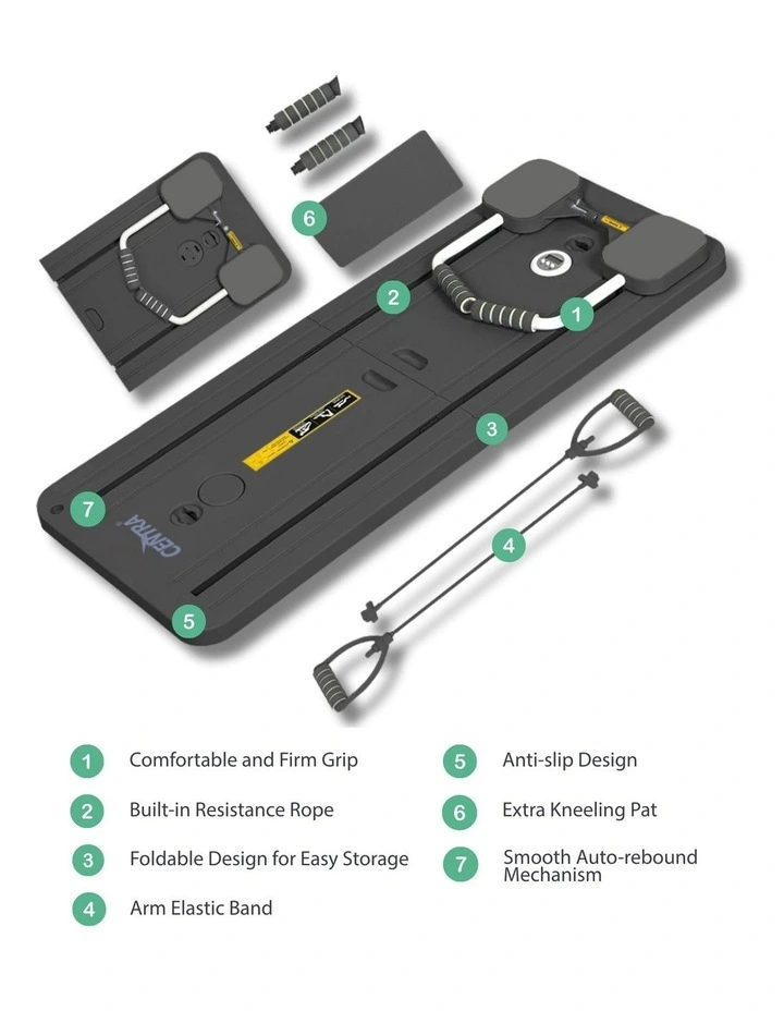 Multifunctional Abdominal Board Pilates Reformer Set Elbow Suppor in Grey image 4