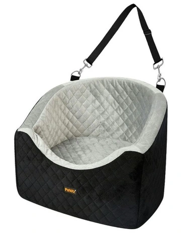 Dog Car Booster Seat Pet Safe Protector Portable Travel Bed 15kg in Black