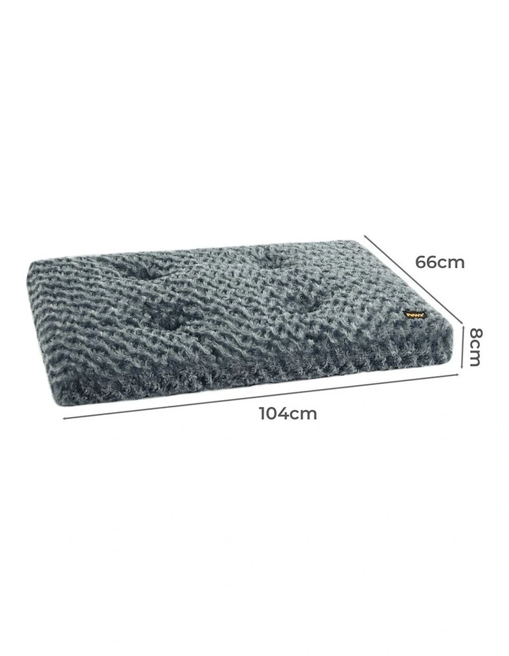 Washable Calming Soft Warm Plush Pet Bed 42 in Grey image 3