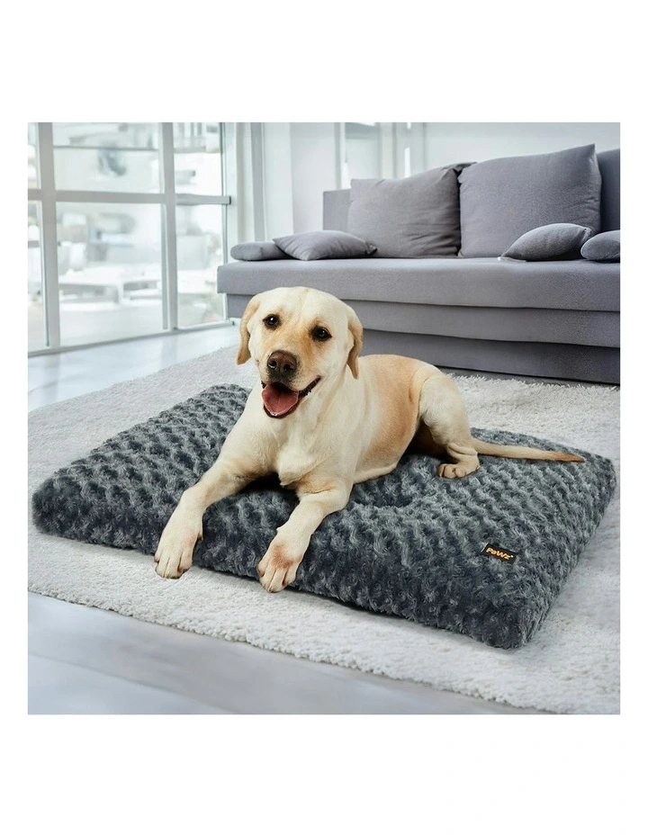 Washable Calming Soft Warm Plush Pet Bed 42 in Grey image 7