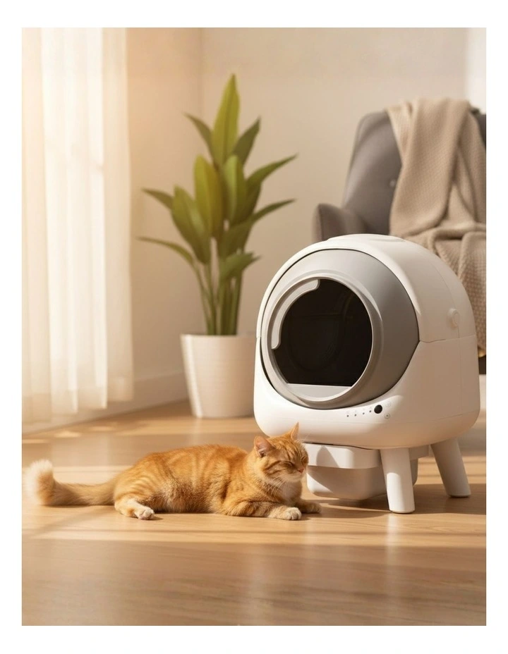 Automatic Cat Litter Box Large in White image 2
