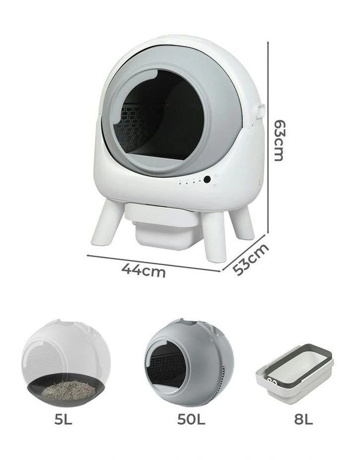 Automatic Cat Litter Box Large in White image 3