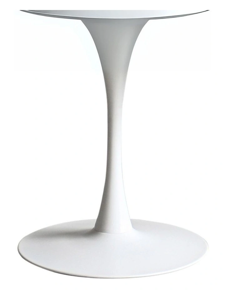 6 Person Marble Kitchen Dining Table 120cm in White image 5