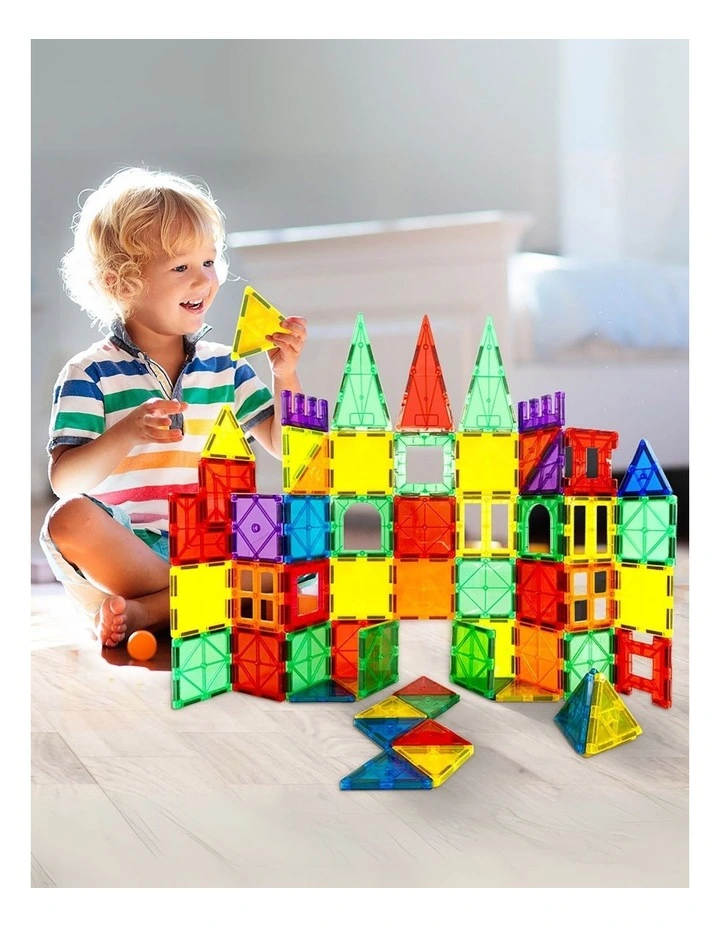Kids Magnetic Tiles Blocks Building Educational Toy image 2