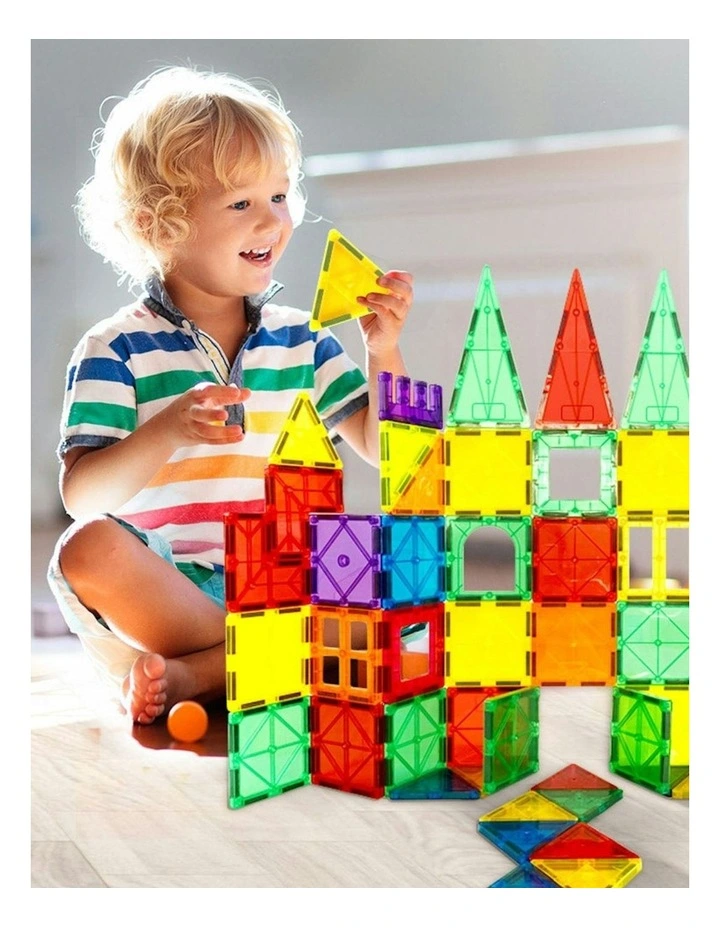 Kids Magnetic Tiles Blocks Building Educational Toy image 2