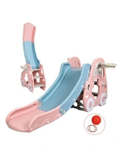 Kid 3-in-1 Slide Basketball Hoop Set