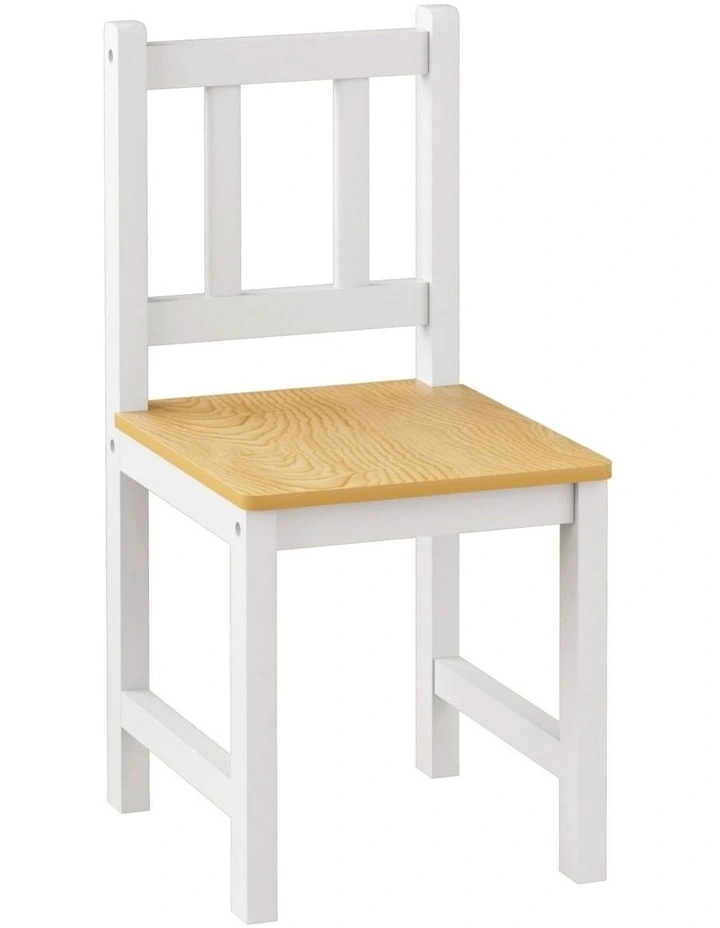 Kids Table and Chairs Set 3 Pieces in White image 5