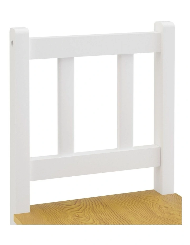 Kids Table and Chairs Set 3 Pieces in White image 6