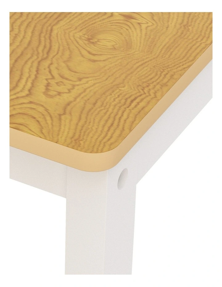 4Pieces Wooden Kids Table and Chairs Set in White image 4