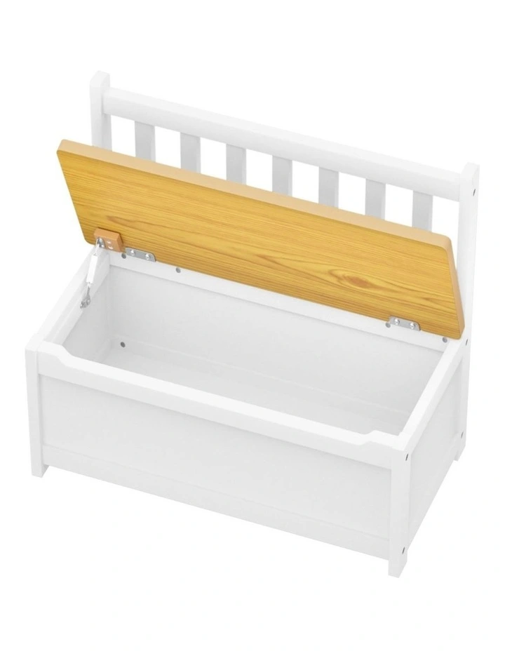 4Pieces Wooden Kids Table and Chairs Set in White image 5