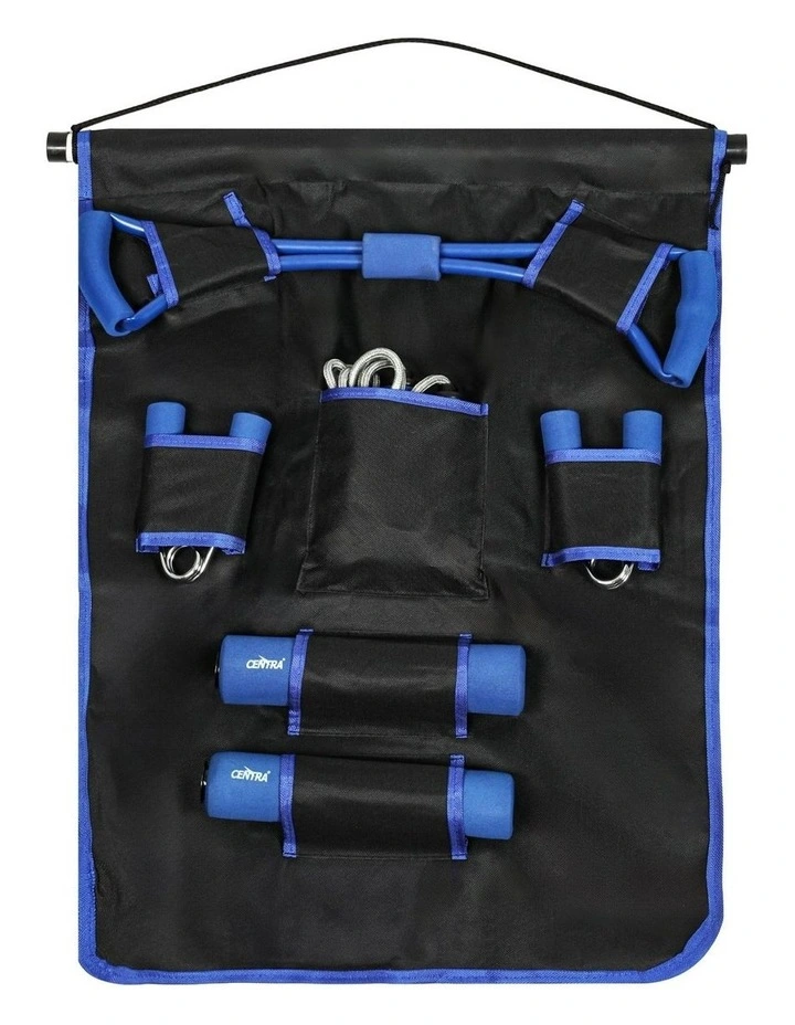 Resistance Bands Dumbbell Jumping Rope Hand Grip Set in Blue image 1