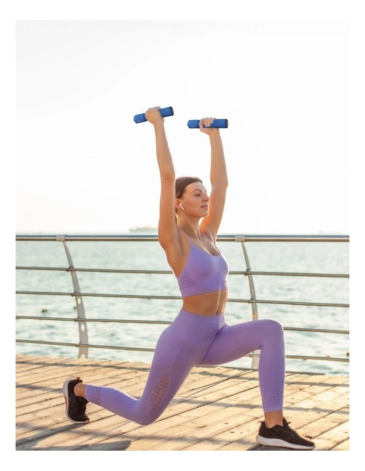 Resistance Bands Dumbbell Jumping Rope Hand Grip Set in Blue image 2