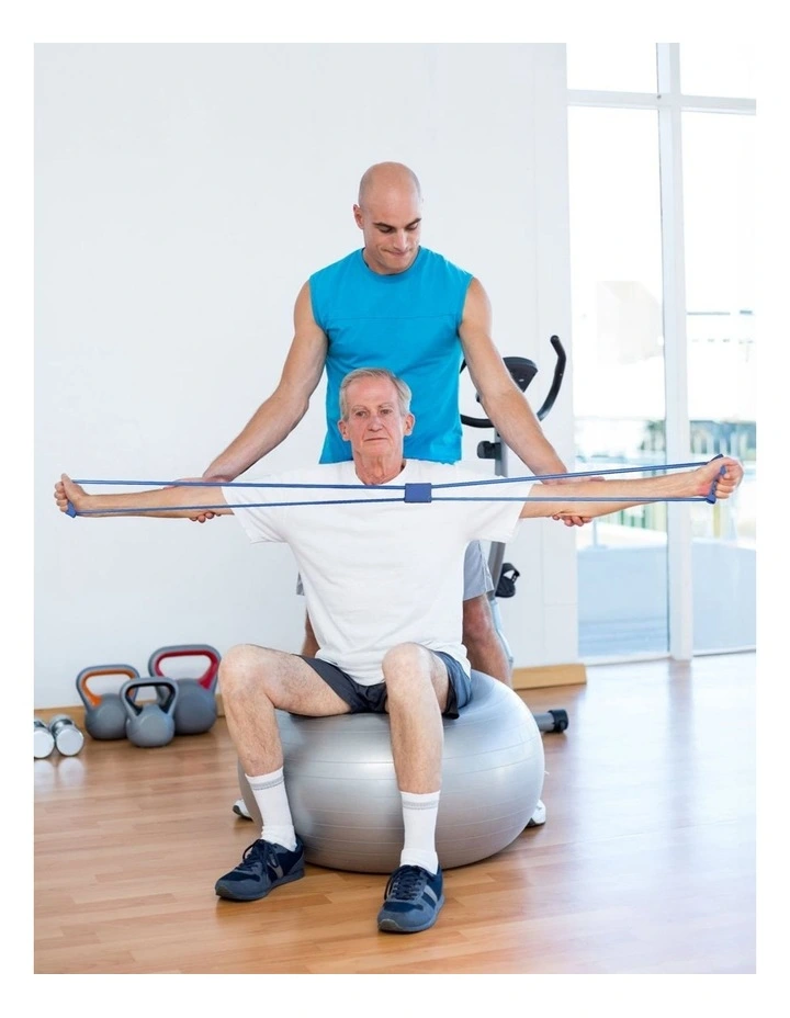 Resistance Bands Dumbbell Jumping Rope Hand Grip Set in Blue image 7