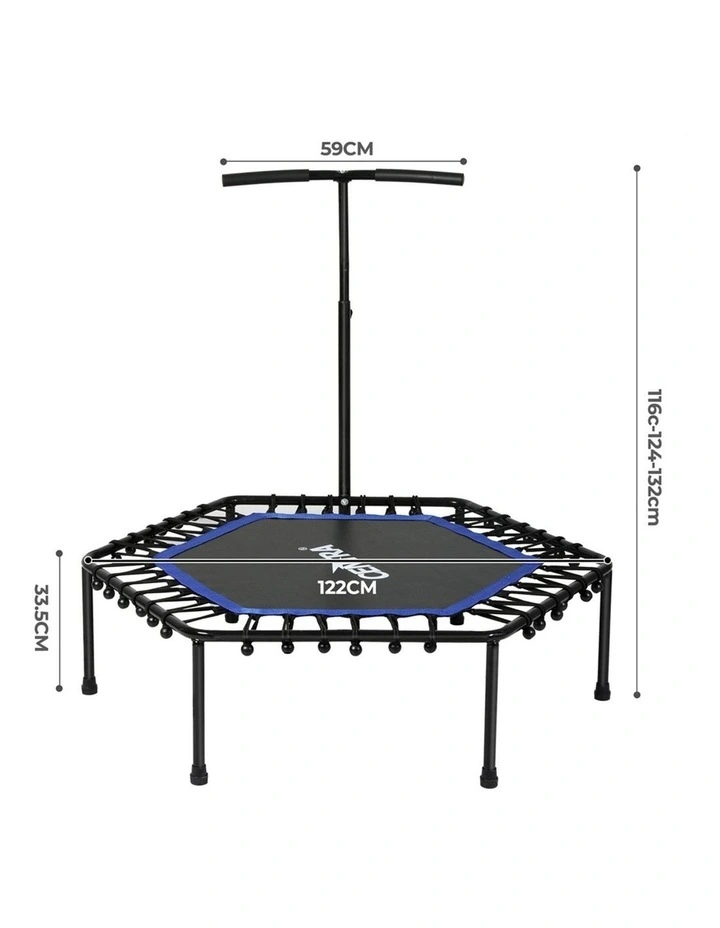 48" Mini Trampoline in Black image 3