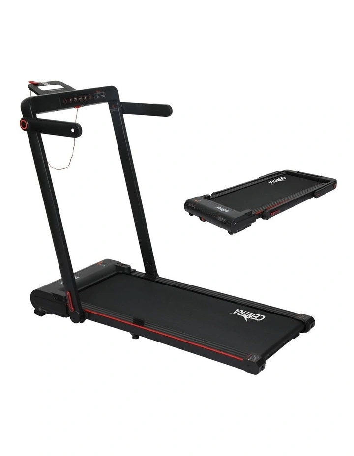 Remote Control LED Display Foldable Treadmill in Black/Red image 1