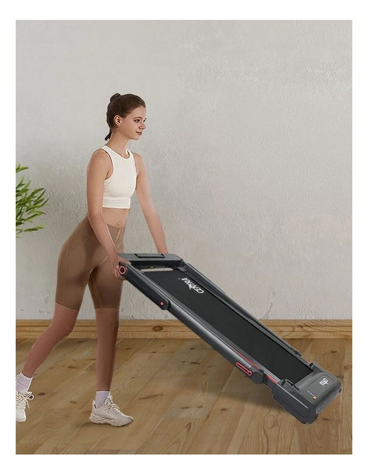 Remote Control LED Display Foldable Treadmill in Black/Red image 7