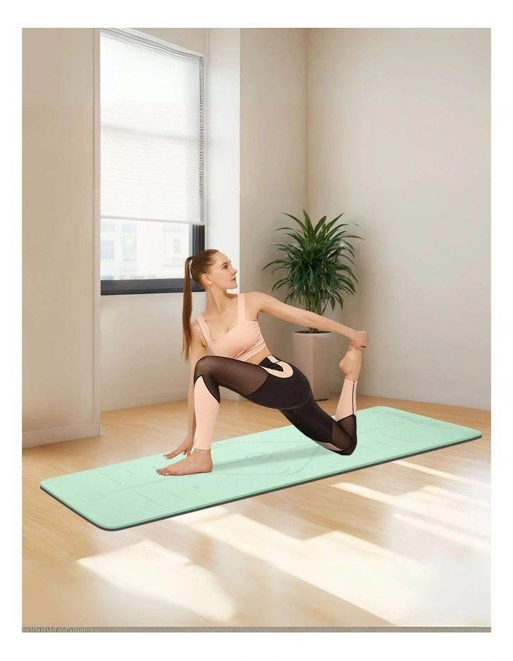 Non-Slip Yoga Mat in Mint Green image 2