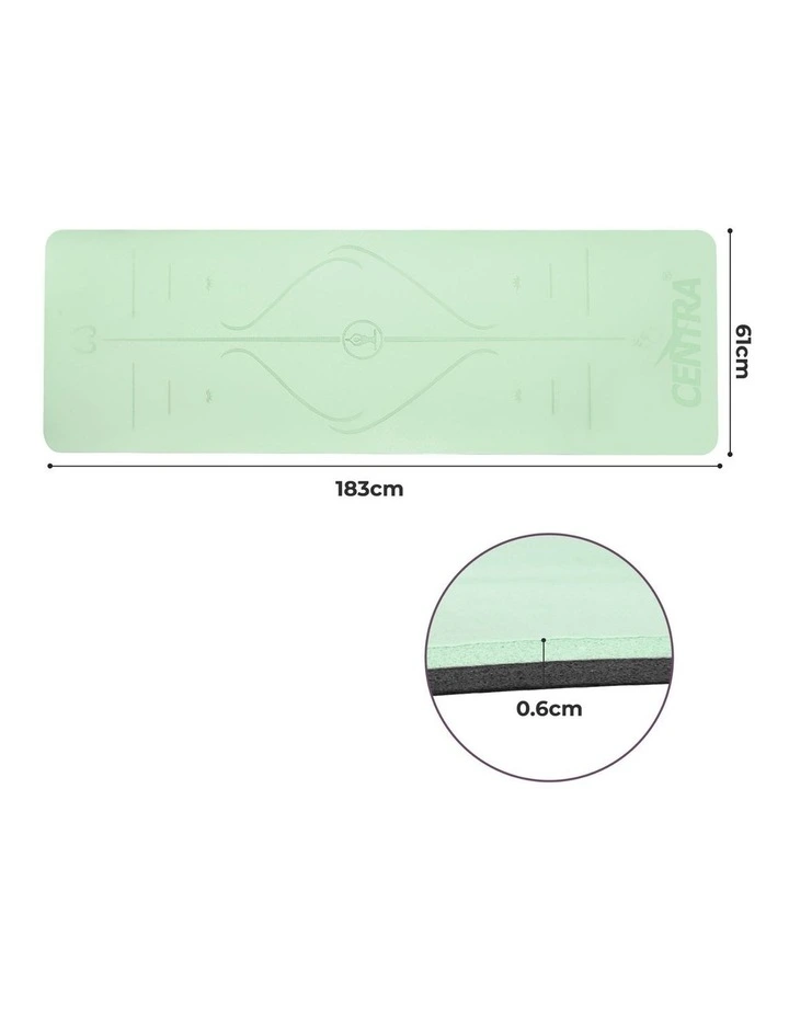 Non-Slip Yoga Mat in Mint Green image 3
