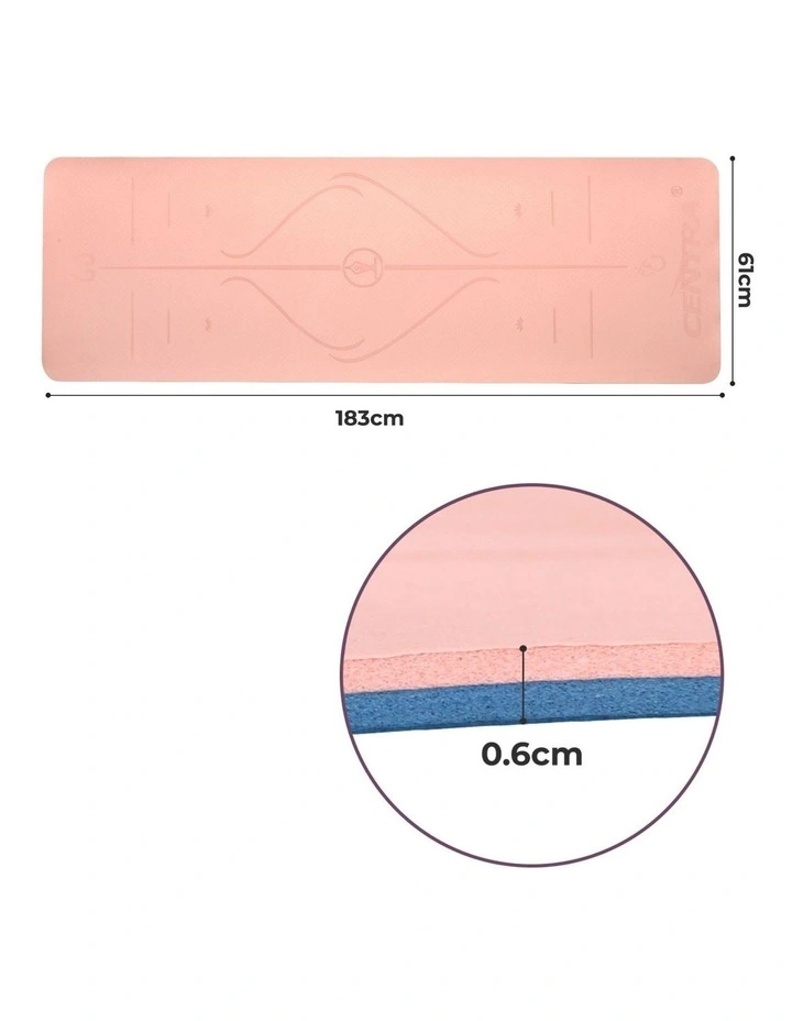 Non-Slip Yoga Mat in Pink image 3
