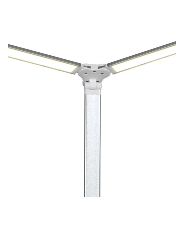 Foldable Adjustable Double Head LED Desk Lamp in White image 4