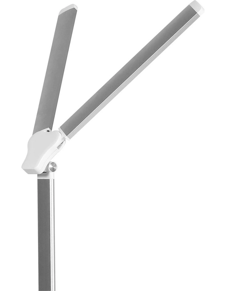 Foldable Adjustable Double Head LED Desk Lamp in White image 6
