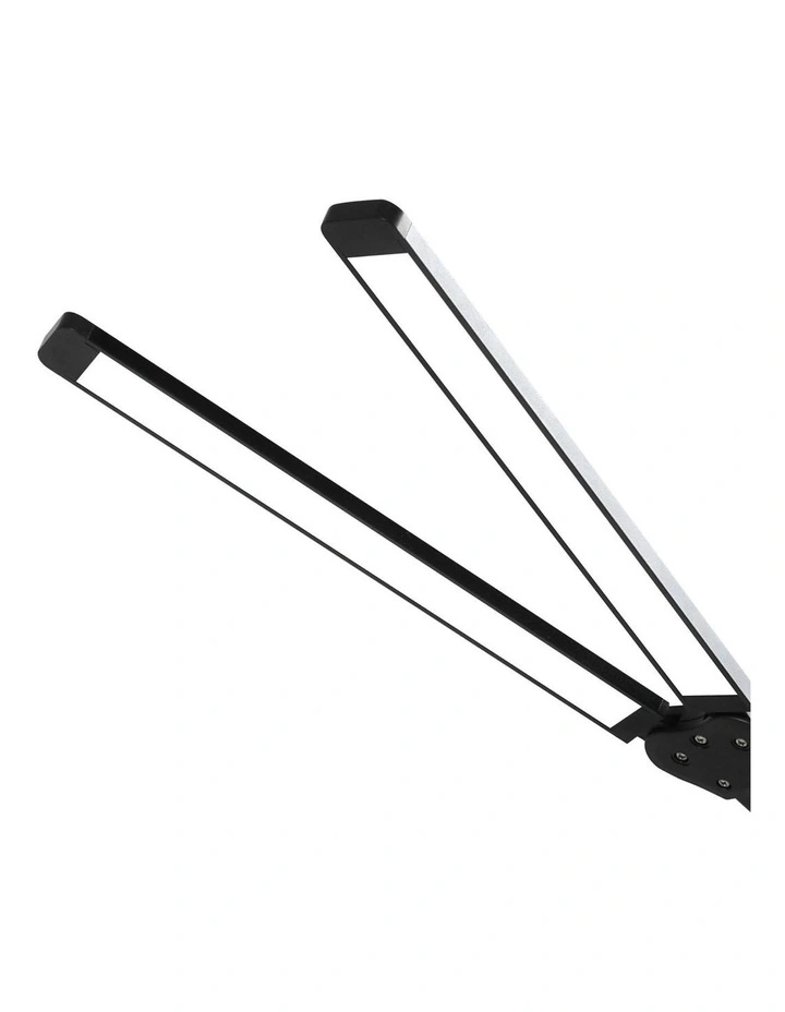 Adjustable Double Head LED Desk Lamp in Black image 4