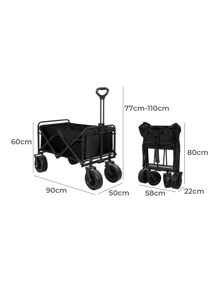 Garden Camping Trolley in Black image 3
