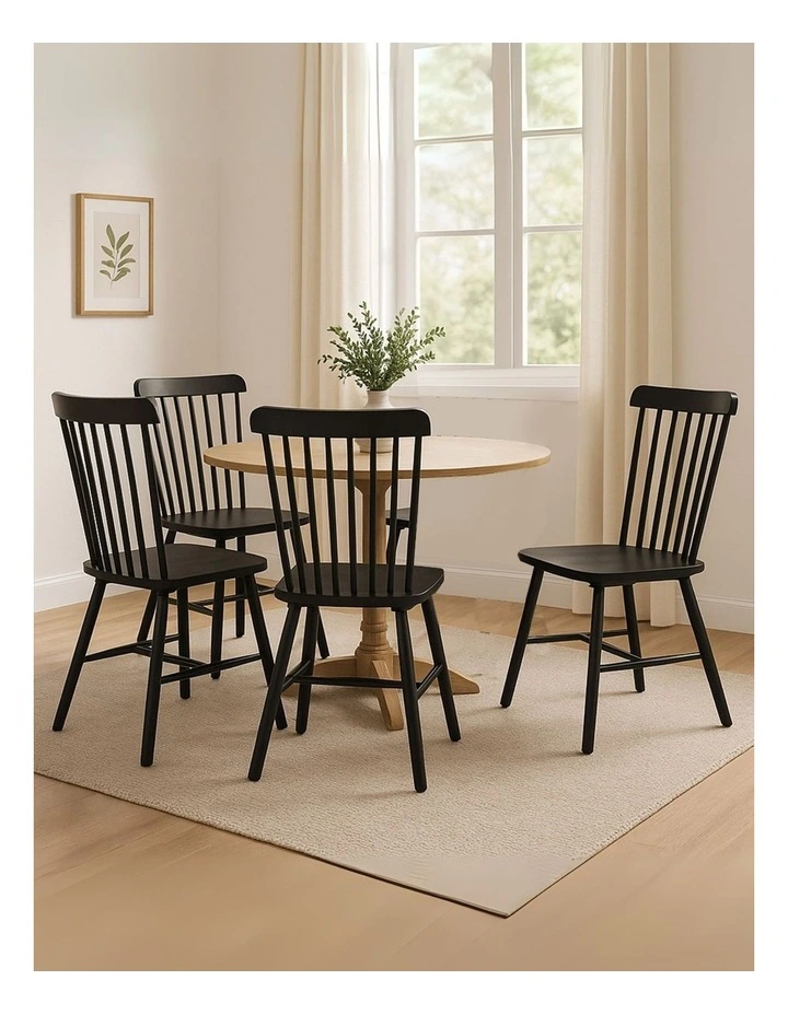 4x Dining Chairs in Black image 7