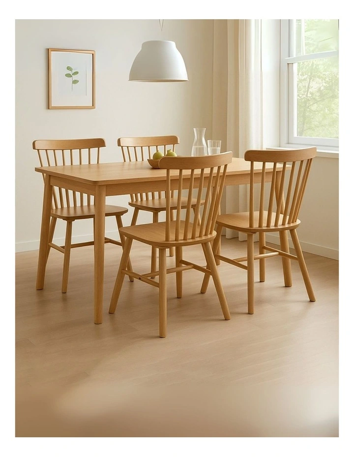 4x Dining Chairs in Oak image 2