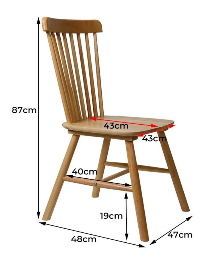 4x Dining Chairs in Oak image 3