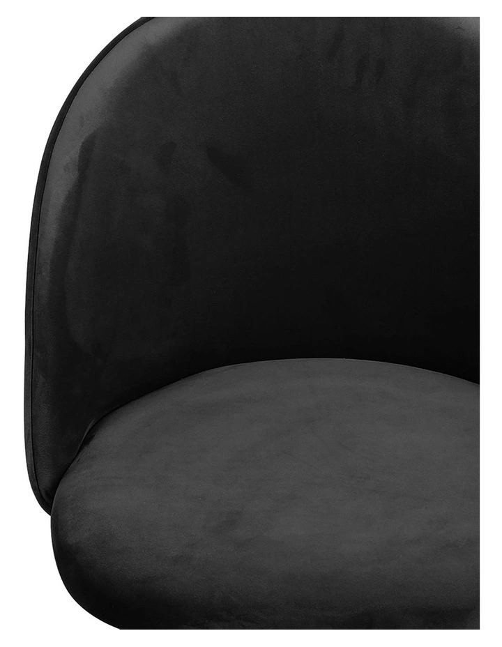 4x Upholstered Velvet Dining Chairs in Black image 6