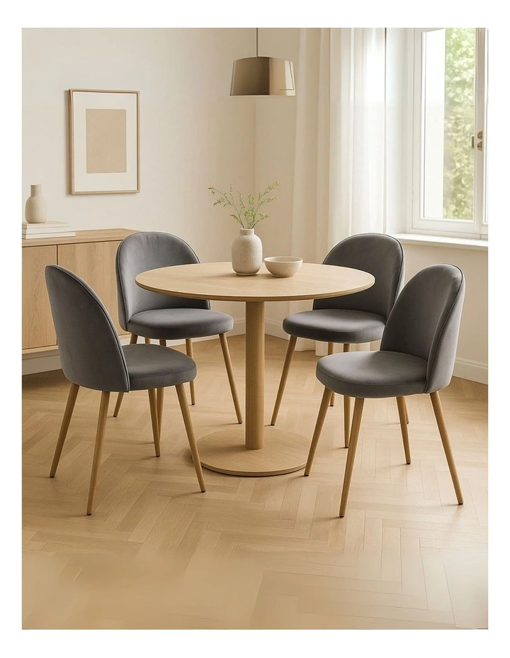 4x French Provincial Dining Chairs in Grey image 2