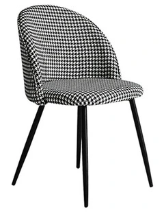 4x Upholstered Padded Seat Dining Chairs in Grey