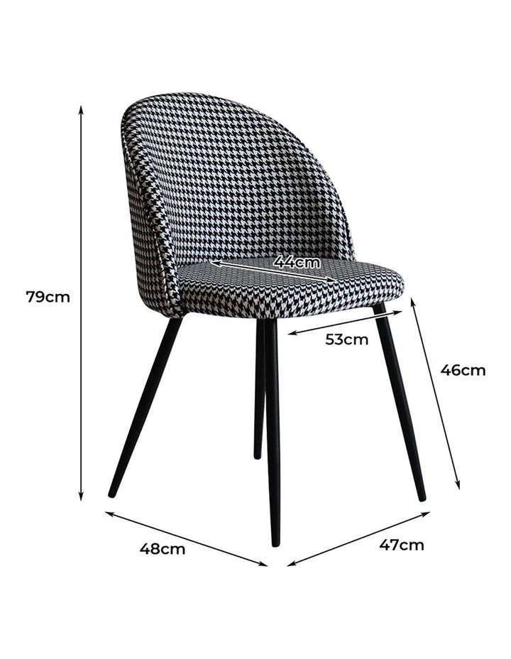 4x Upholstered Padded Seat Dining Chairs in Grey image 3