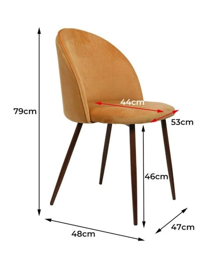 4x French Provincial Dining Chairs in Mustard image 3