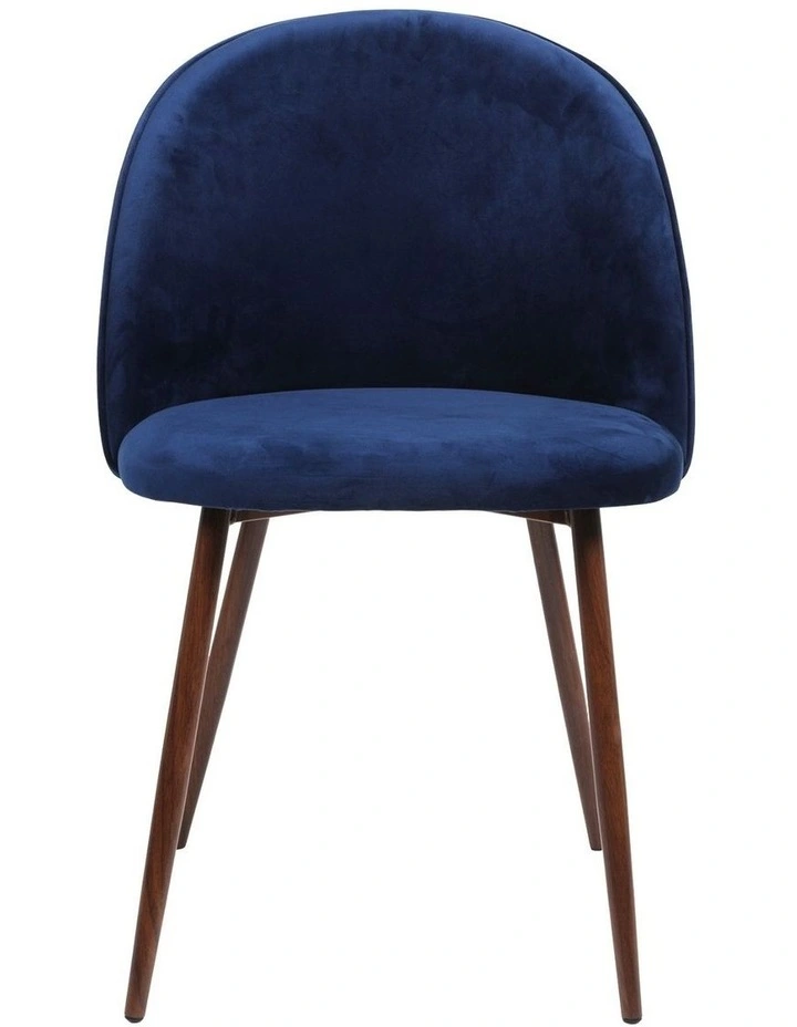 4x French Provincial Dining Chairs in Navy image 1