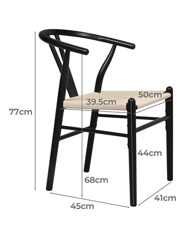 4x Hans Wegner Dining Chairs in Black image 3
