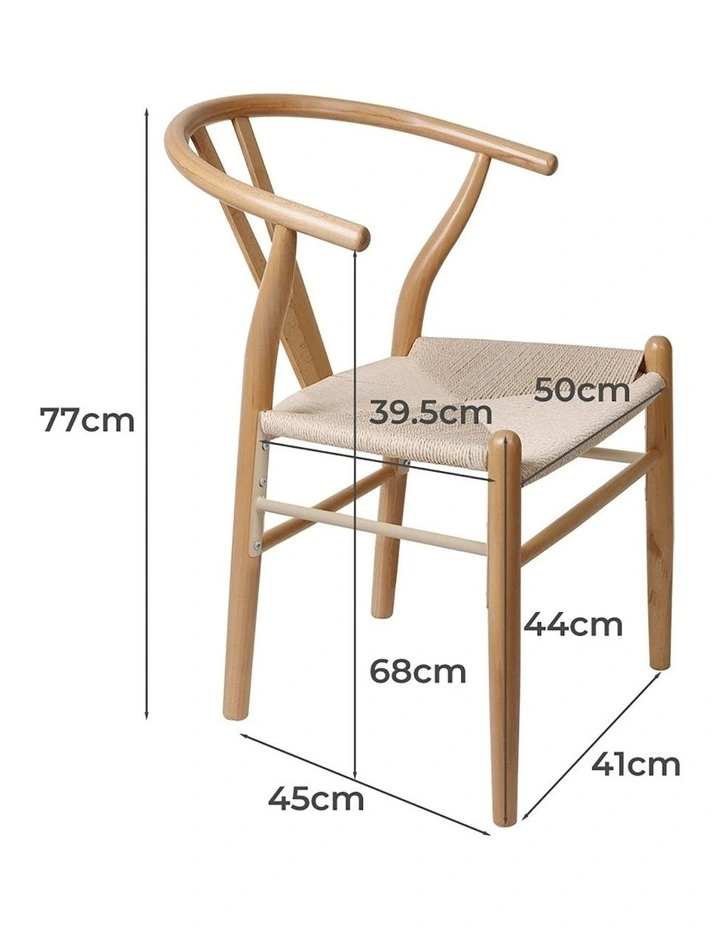 4x Hans Wegner Dining Chairs in Natural image 3