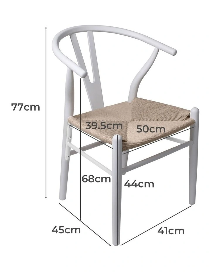 4x Hans Wegner Dining Chairs in White image 3