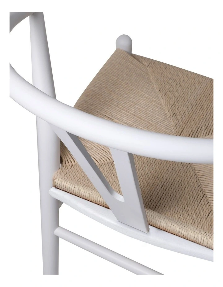 4x Hans Wegner Dining Chairs in White image 5