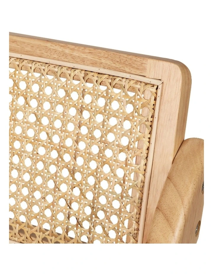 4x Foldable Rattan Dining Chairs in Natural image 5