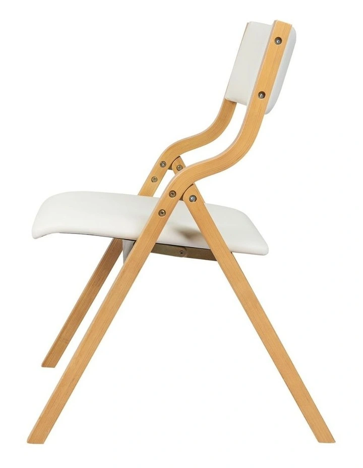 Foldable Leather Dining Chairs in Multi image 4