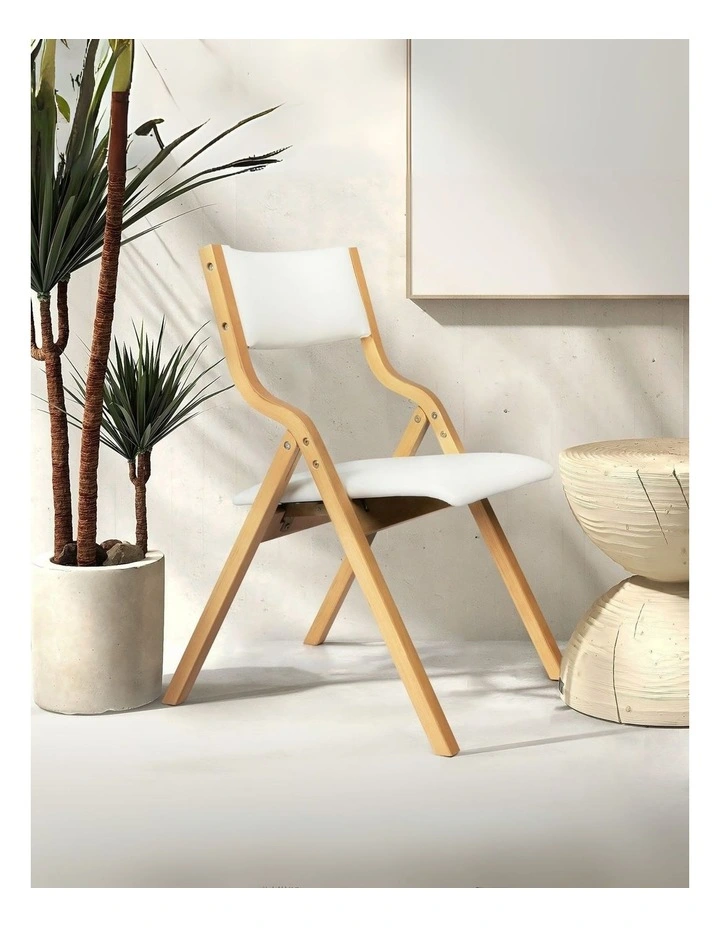 Foldable Leather Dining Chairs in Multi image 7