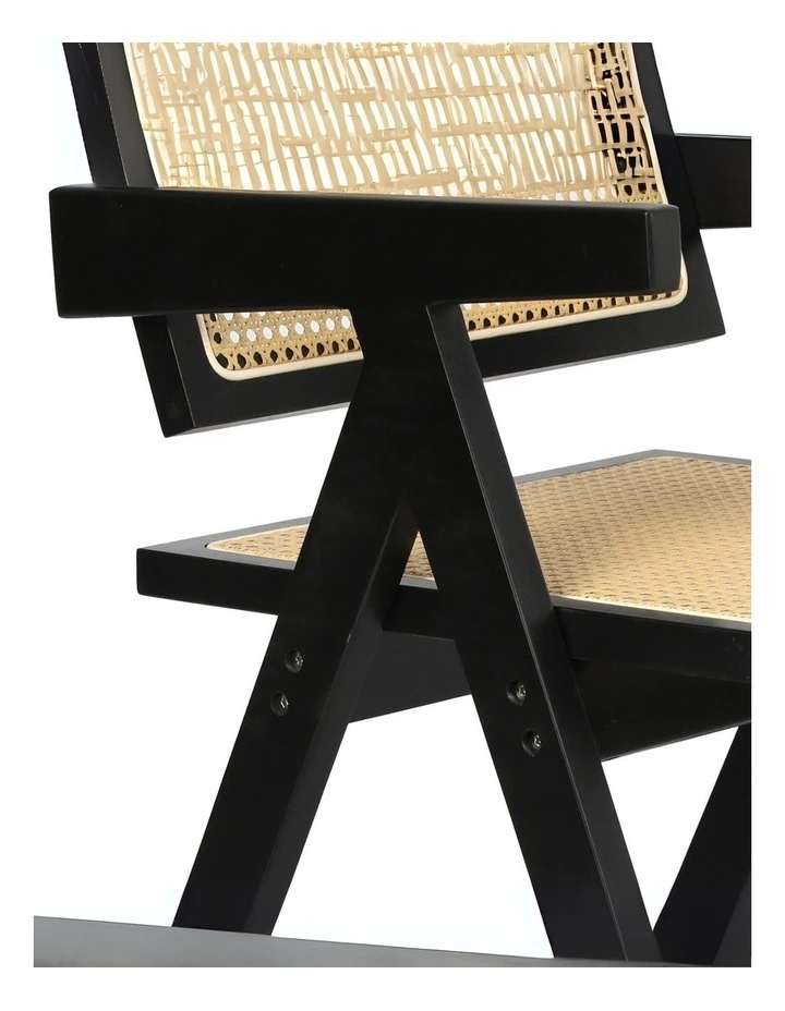 Armchair Leather Dining Chair in Black image 6