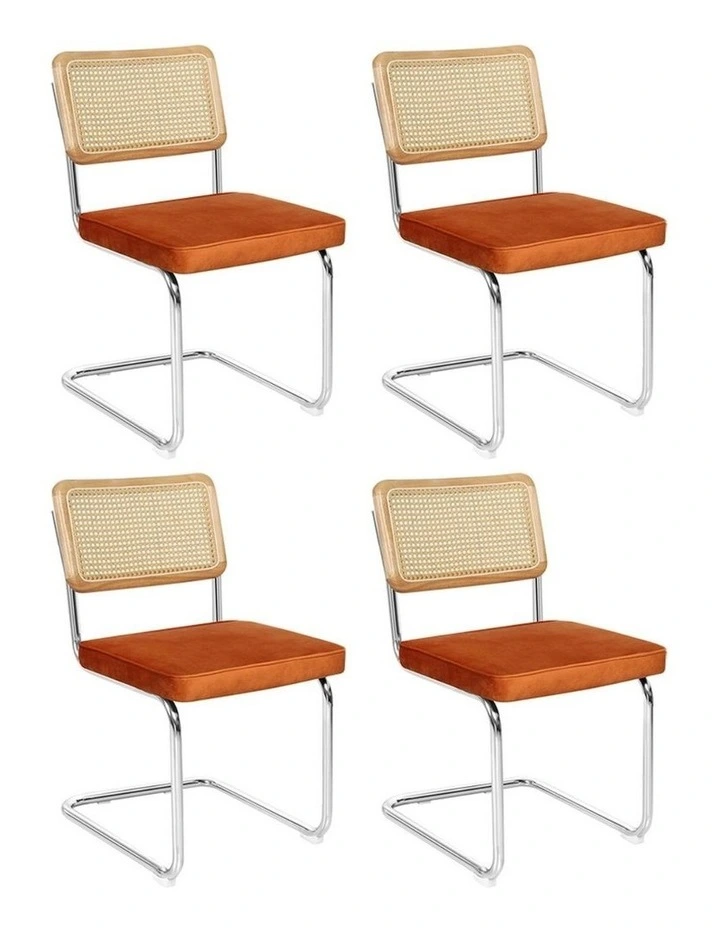 Rattan Dining Chairs in Brown image 1